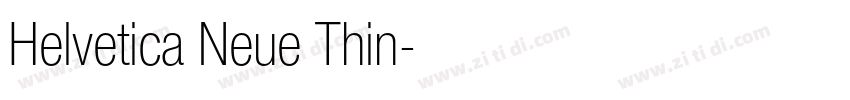 Helvetica Neue Thin字体转换